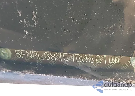 2007 Honda Odyssey Ex-L z USA, uszkodzony, nr VIN 5FNRL38757B086144